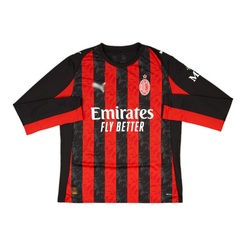 AC Milan 2025/26 (Home) - Long Sleeve Jersey